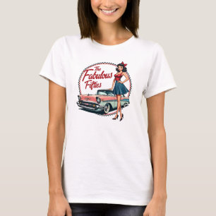 Camiseta El fabuloso gráfico de los Chicas de autos Retro d