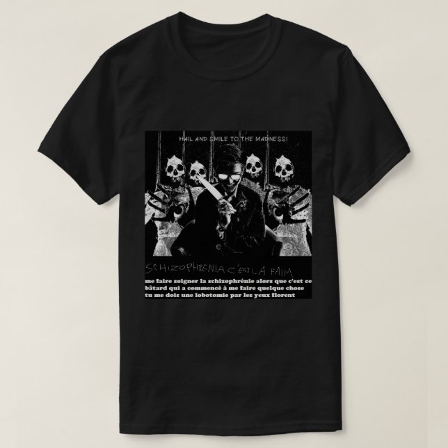 Camiseta el faim más c'est del la de la esquizofrenia (Diseño del anverso)