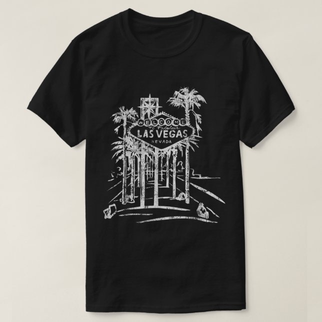 Camiseta El famoso recuerdo de Rótulo Nevada en Las Vegas S (Diseño del anverso)