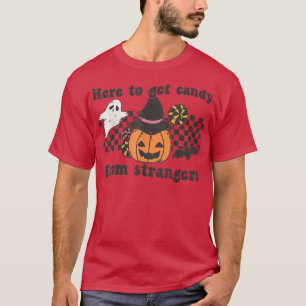 Camiseta El Fantasma Aburrido De Halloween Retro Aquí Para