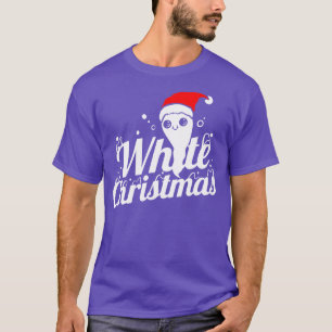 Camiseta El Fantasma Cuto Con Santa Hat Trae Navidades Blan