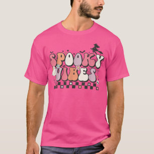 Camiseta El fantasma de Halloween retro Groovy Spooky vibra