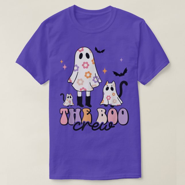 Camiseta El fantasma del gato Halloween Gro de la temporada (Diseño del anverso)