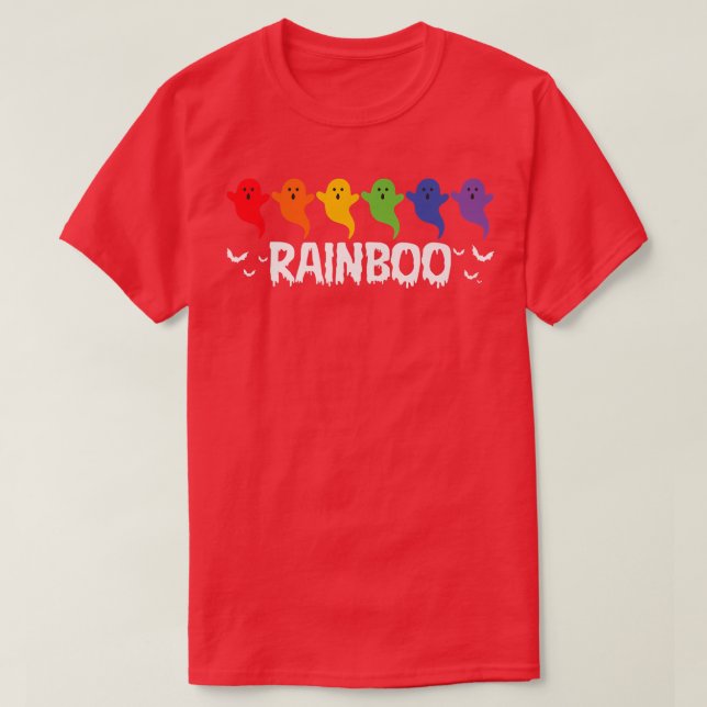 Camiseta El fantasma del orgullo gay LGBTQ arcoiris es un h (Diseño del anverso)