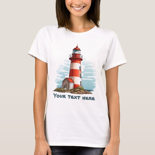 Camiseta El faro de corte agrega texto (Anverso)