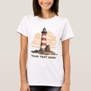 Camiseta El faro de corte agrega texto
