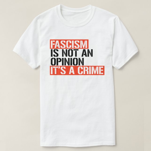 Camiseta El fascismo no es una opinión (Diseño del anverso)