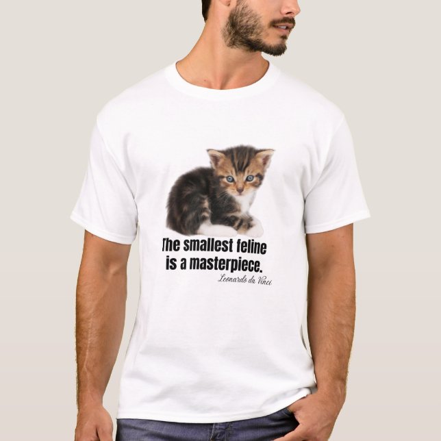 Camiseta El felino más pequeño es una obra maestra. (Anverso)