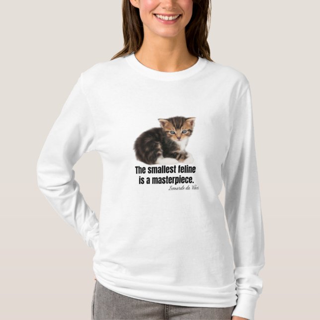 Camiseta El felino más pequeño es una obra maestra. (Anverso)