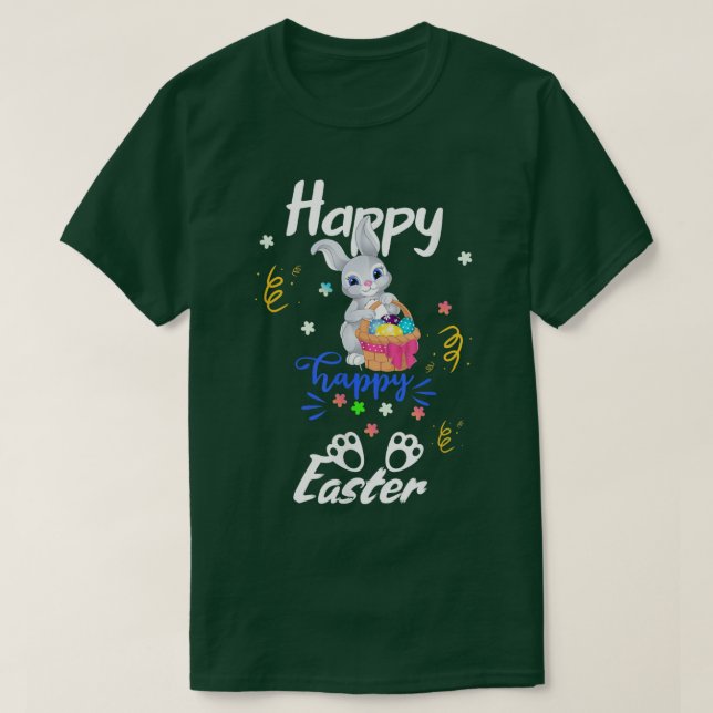 Camiseta El feliz conejo de Pascua  (Diseño del anverso)