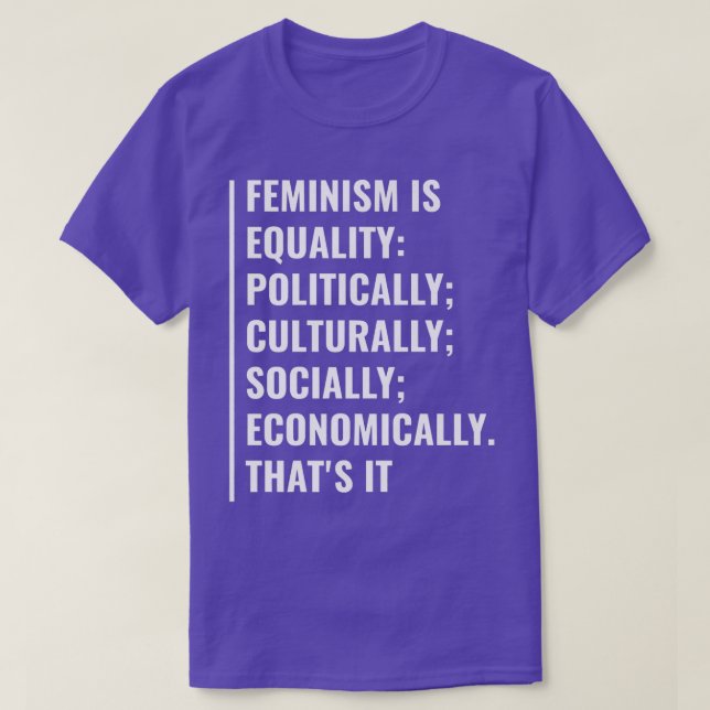 Camiseta El feminismo es igualdad  (Diseño del anverso)