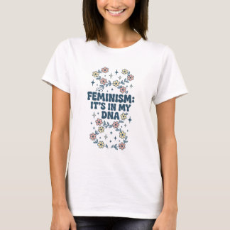 Camiseta El feminismo está en mi ADN – Icono retro de ADN F