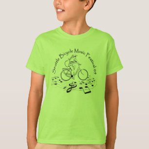 Camiseta El festival de música de la bicicleta de Seattle