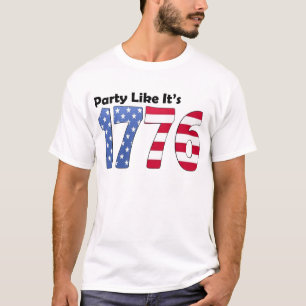 Camiseta El fiesta como él es la bandera 1776