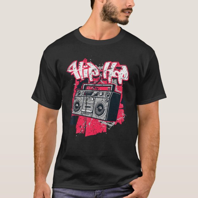 Camiseta El Fiesta de Hip Hip Rap R&b Vin de Ghetto Blaster (Anverso)