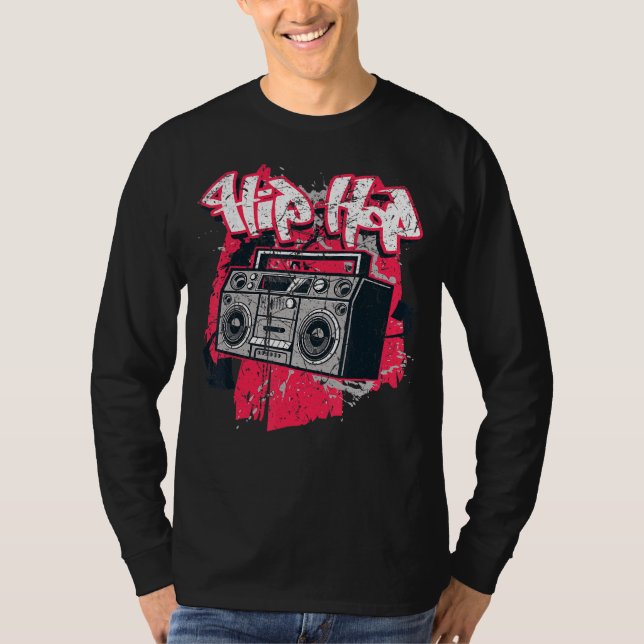 Camiseta El Fiesta de Hip Hip Rap R&b Vin de Ghetto Blaster (Anverso)