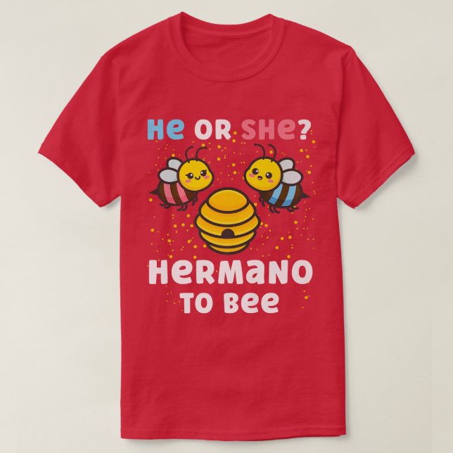 Camiseta El Fiesta De La Revelación De Género Del Bebé Que  (Diseño del anverso)