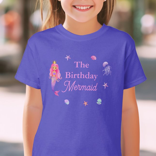 Camiseta El Fiesta de la sirena de cumpleaños (Subido por el creador)
