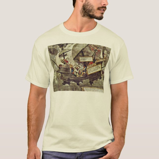 Camiseta El filósofo Pyrrho en los mares tempestuosos por (Anverso)
