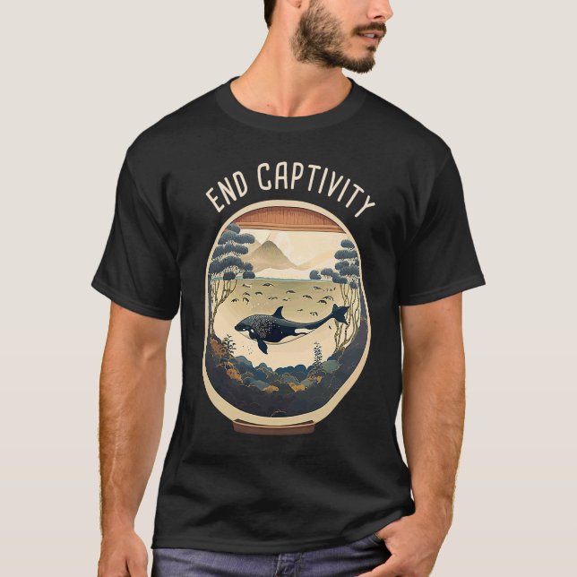 Camiseta El fin de la cautividad de Orca Libera La Protecci (Anverso)