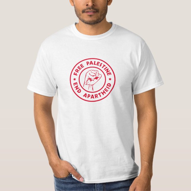 Camiseta El fin del Apartheid en Palestina Libre (Anverso)