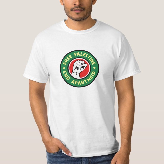 Camiseta El fin del Apartheid en Palestina Libre (Anverso)