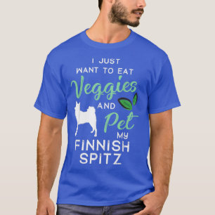 Camiseta El finlandés Spitz Funny Vegan Dog Lover Dueño Xma
