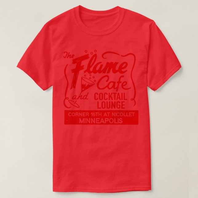 Camiseta El Flame Cafe y el Cocktail Lounge Retro Defunct M (Diseño del anverso)
