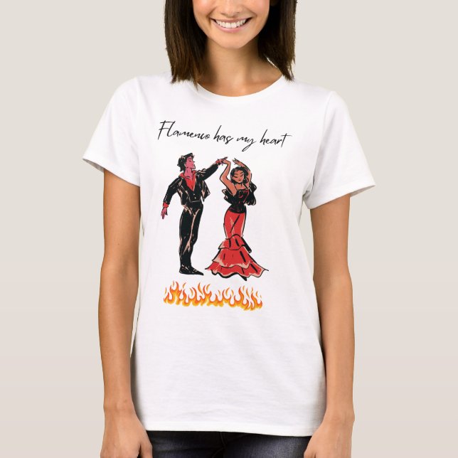 Camiseta El flamenco tiene mi corazón (Anverso)