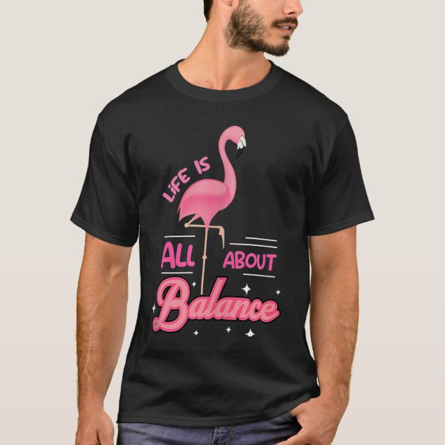 Camiseta El Flamingo Aburrido Con Decir Que La Vida Se Trat (Anverso)
