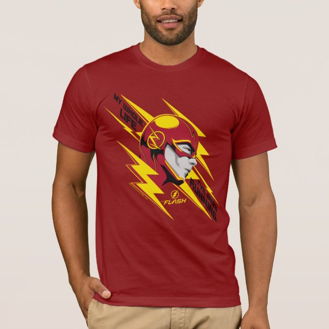 Camiseta El Flash | Toda mi vida he estado corriendo (Anverso)