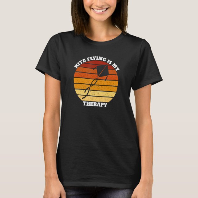 Camiseta El Flying de cometas gracioso es mi terapia (Anverso)
