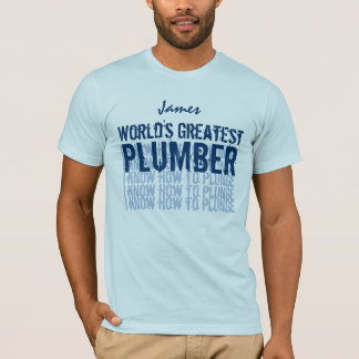 Camiseta El FONTANERO más grande V13 del mundo AZUL CLARO