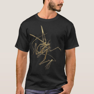 Camiseta El fósil del oro pterodáctilo en negro