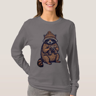 Camiseta El fotógrafo Hipster Trash Panda