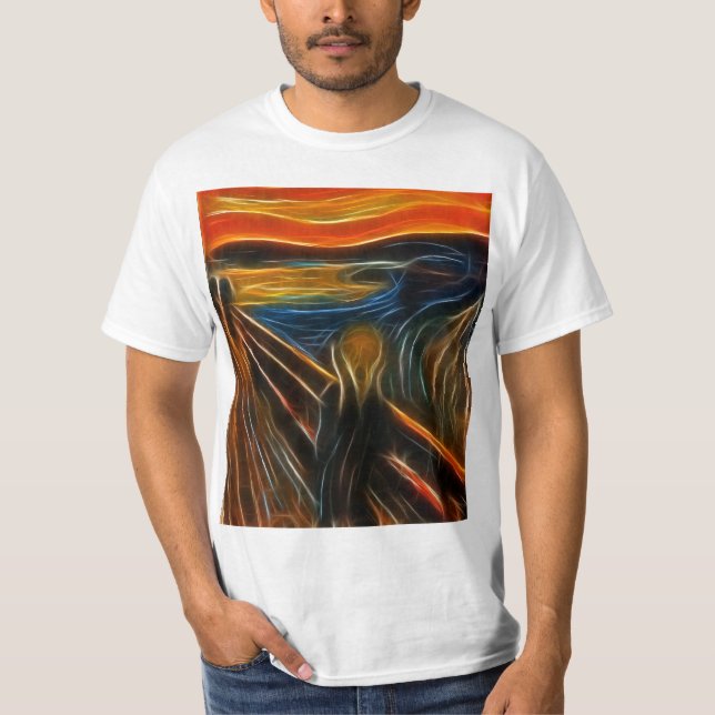 Camiseta El fractal del grito que pinta a Edvard Munch (Anverso)