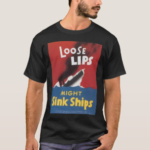 Camiseta El fregadero flojo de los labios envía la guerra