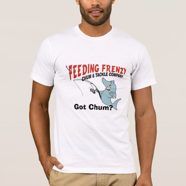 Camiseta ¿El frenesí de alimentación de los hombres (Anverso)
