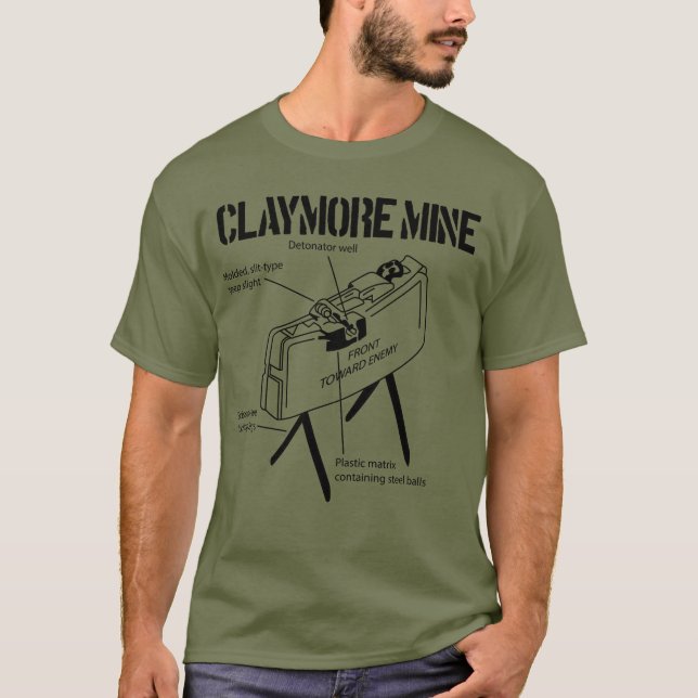 Camiseta El Frente Específico De La Mina Claymore Hacia El  (Anverso)