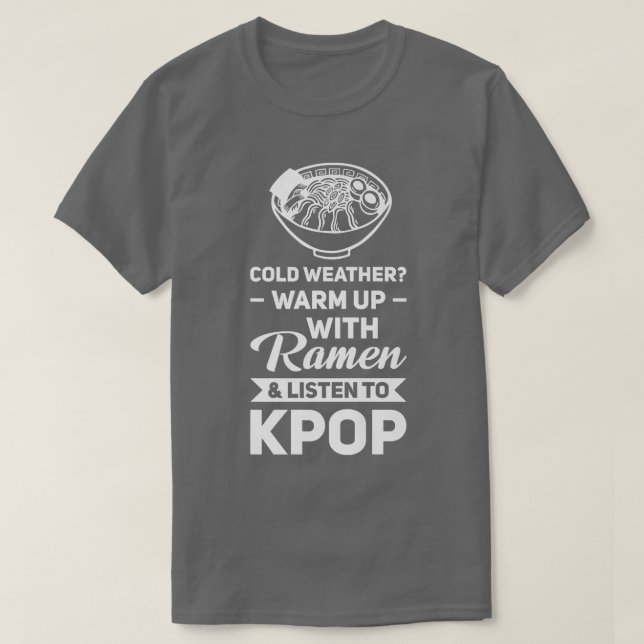 Camiseta El frío ramen y escuchen kpop kpop merch (Diseño del anverso)