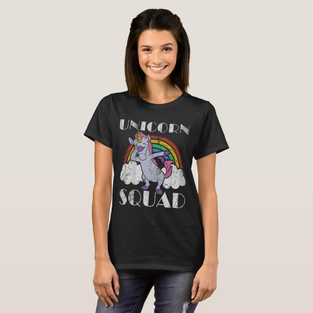 Camiseta El frotar del pelotón del unicornio (Anverso completo)