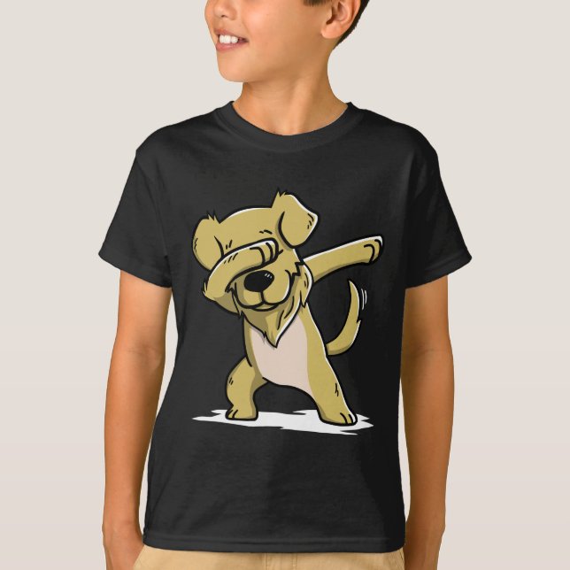 Camiseta El frotar divertido del golden retriever (Anverso)