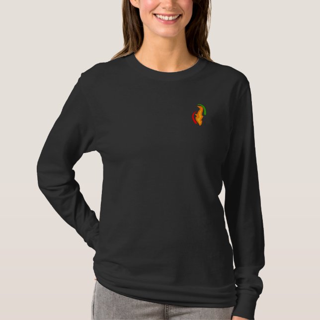 Camiseta El fuego de Chili caliente de Pepper Cayenne (Anverso)