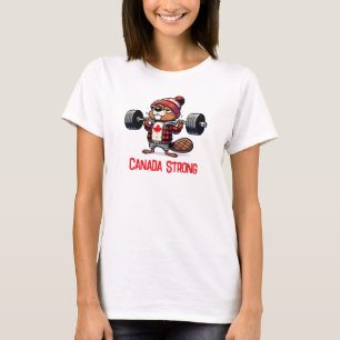 Camiseta El fuerte castor de la elevación del peso en Canad