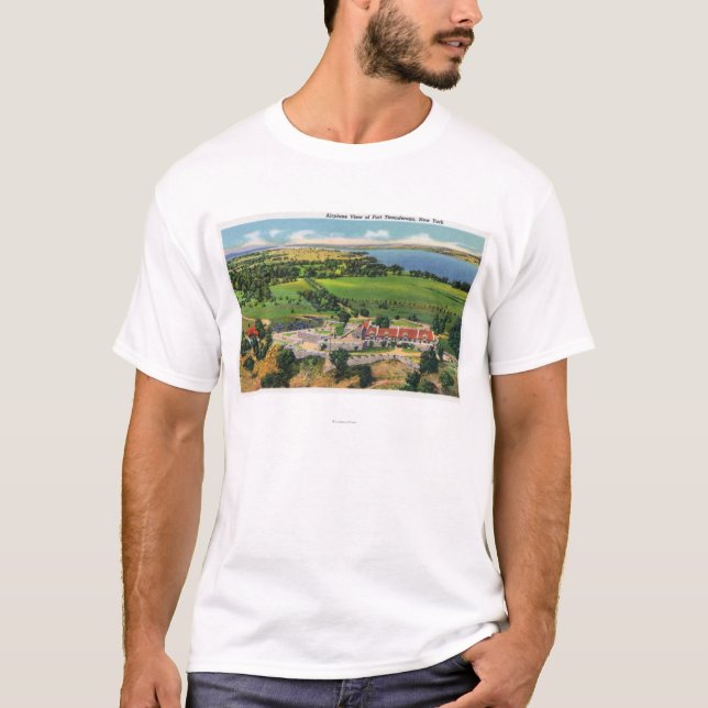 Camiseta El fuerte, lago Champlain en distancia (Anverso)