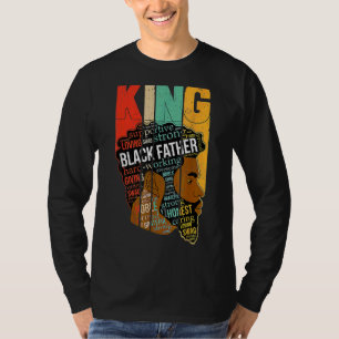Camiseta El fuerte rey negro juntó al padre afroamericano