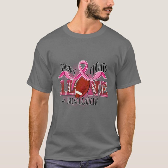 Camiseta El fútbol aborda el cáncer de seno de la cinta ros (Anverso)