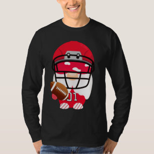 Camiseta El fútbol americano gana a los hombres en manga la