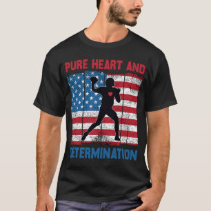 Camiseta El Fútbol Americano Puro Corazón Y Determinación