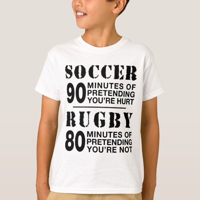 Camiseta El fútbol contra el rugby (Anverso)